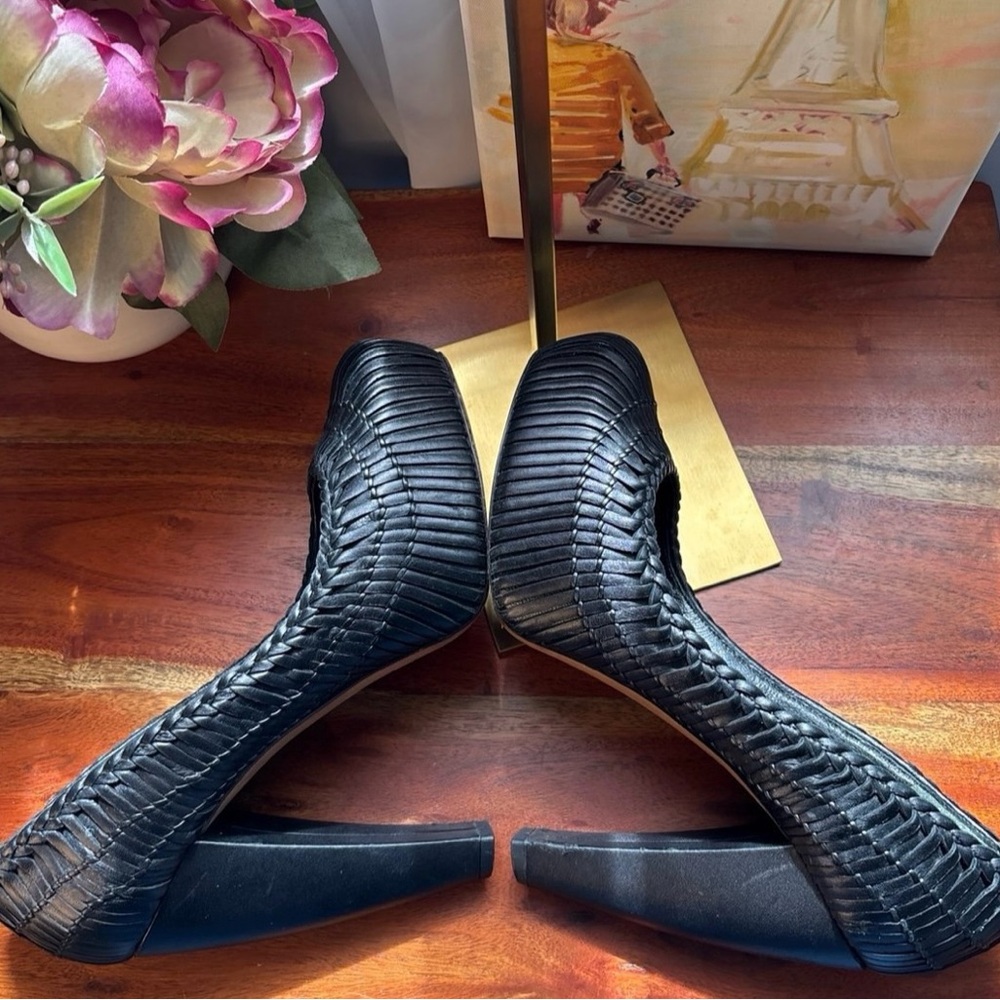 Dior Black Braided Leather Heels - Picture 3 of 12